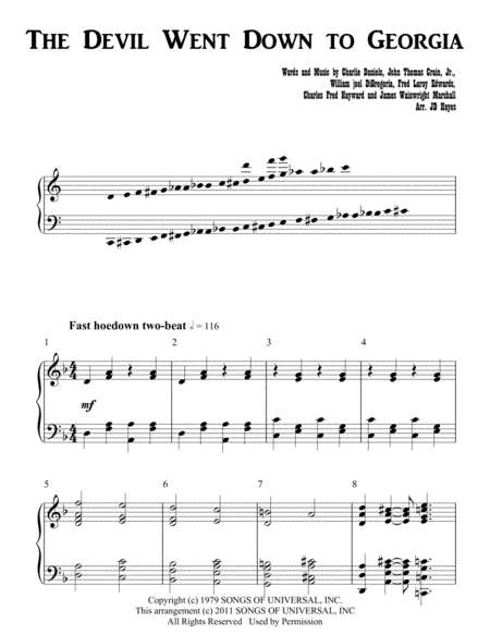 The Devil Went Down To Georgia Handbells Page 2