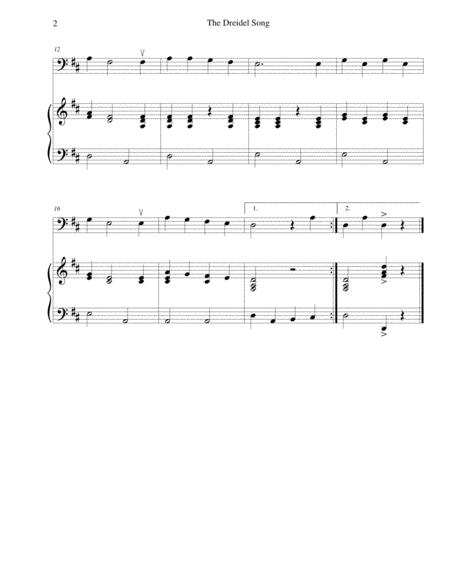 The Dreidel Song I Have A Little Dreidel For Beginning String Bass With Optional Piano Accompaniment Page 2