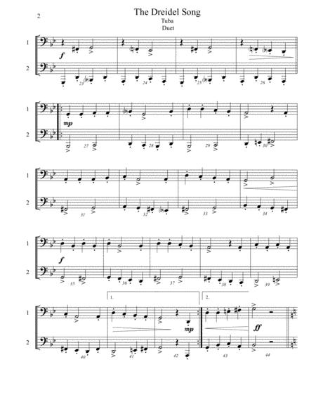 The Dreidel Song Tuba Duet Intermediate Page 2