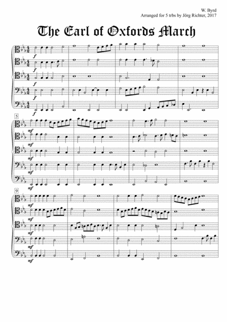 The Earl Of Oxfords March For Trombone Quintet Page 2