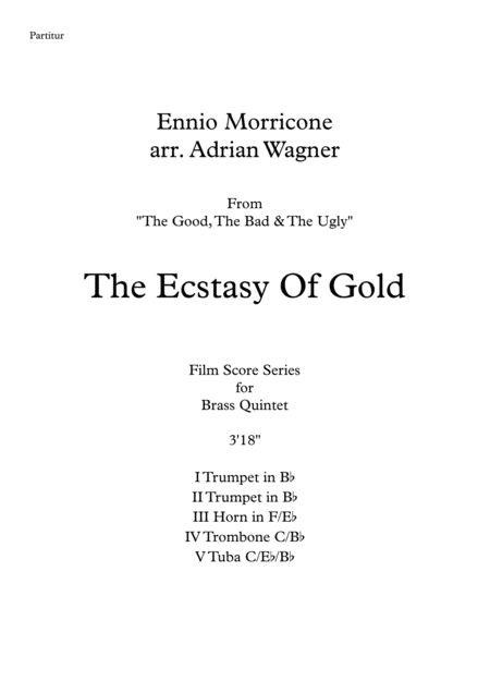 The Ecstasy Of Gold Ennio Morricone Brass Quintet Arr Adrian Wagner Page 2