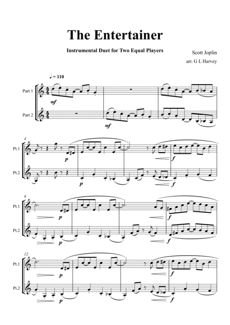 The Entertainer Brass Clarinet Or Bassoon Duet Page 2