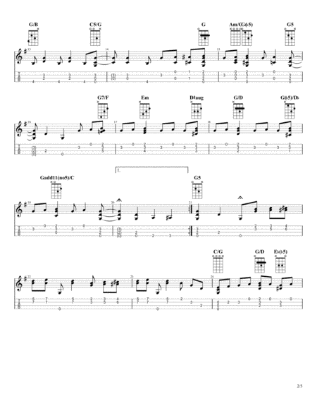 The Entertainer For Fingerstyle Ukulele Page 2