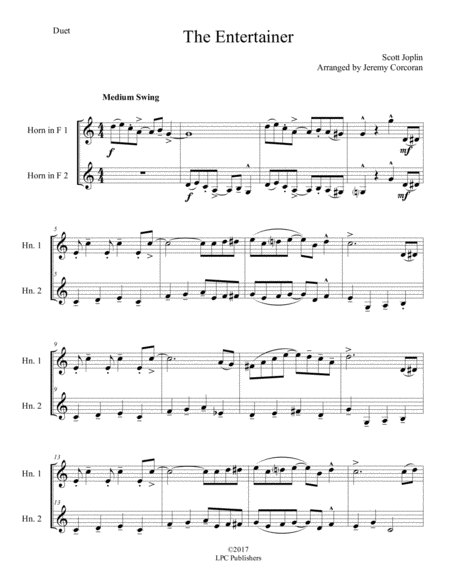 The Entertainer For Two French Horns Page 2