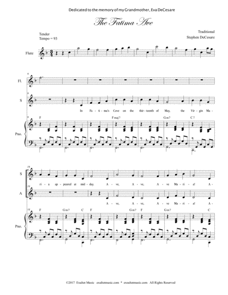 The Fatima Ave For 2 Part Choir Sa Page 2