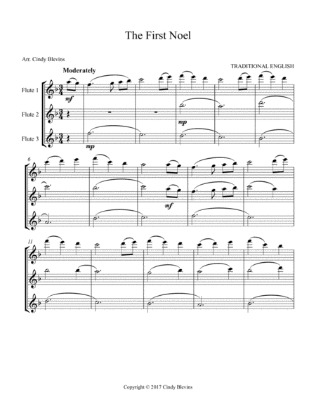 The First Noel Arranged For Flute Trio Page 2