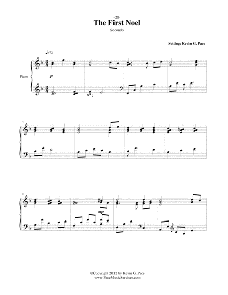 The First Noel Easy Piano Duet Page 2