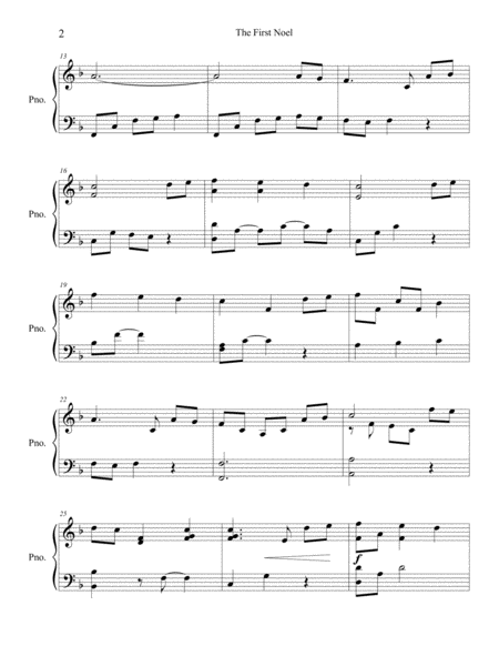 The First Noel Easy Piano Page 2