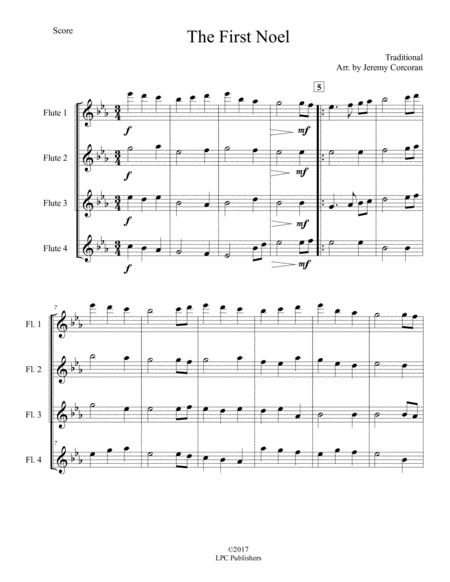 The First Noel For Flute Quartet Page 2