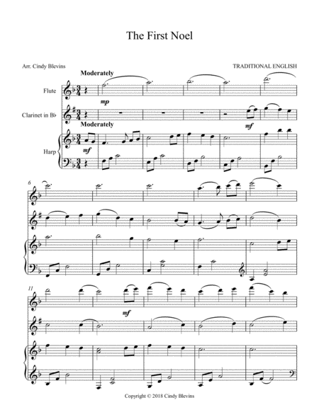 The First Noel For Harp Flute And Clarinet Page 2