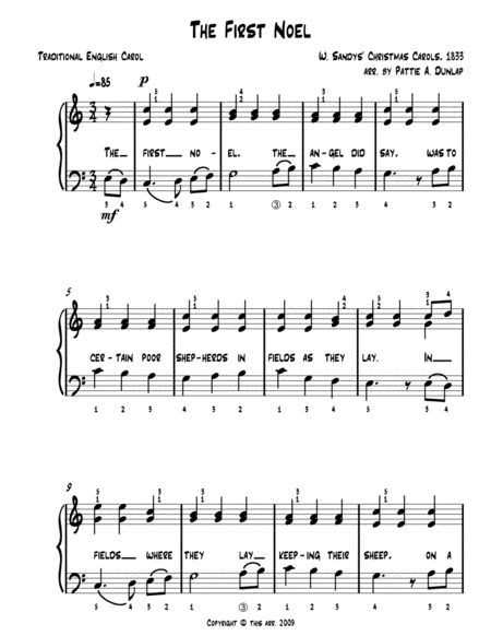 The First Noel L H Melody Page 2