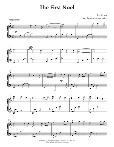 The First Noel Late Intermediate Piano Page 2