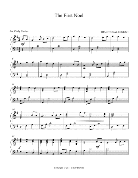 The First Noel Piano Solo From My Book Holiday Favorites For Piano Page 2