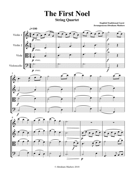 The First Noel String Quartet Two Tonalities Included Page 2