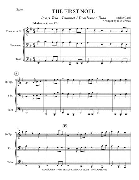 The First Noel Trumpet Trombone Tuba Brass Trio Page 2