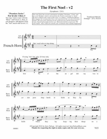 The First Noel V2 Arrangements Level 1 3 For Horn Written Acc Page 2