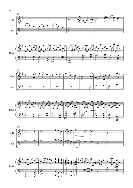 The First Noel Variations For Piano Trio Page 2