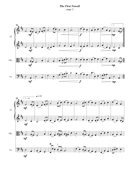 The First Nowell For String Quartet Page 2