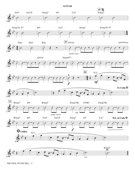 The Fool On The Hill Arr Kirby Shaw Guitar Page 2