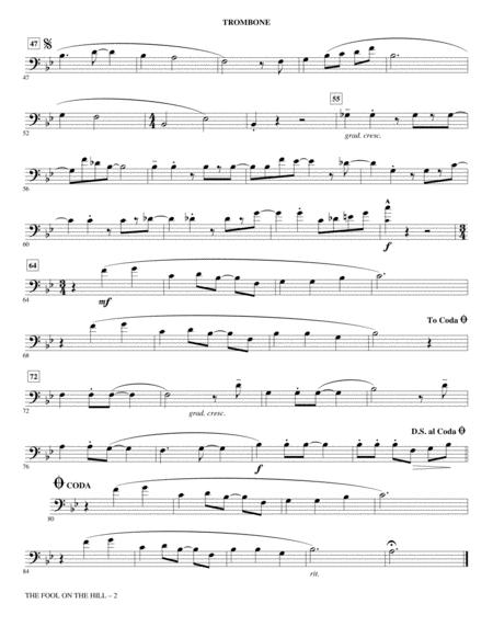 The Fool On The Hill Arr Kirby Shaw Trombone Page 2