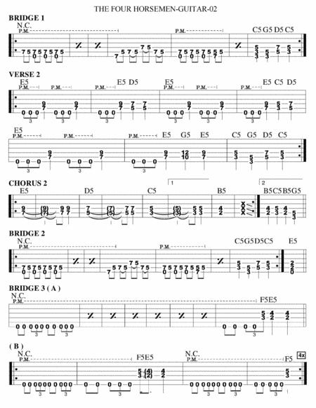 The Four Horsemen Guitar Tab Page 2