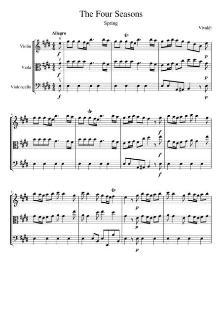 The Four Seasons Spring Movement 1 String Trio Page 2