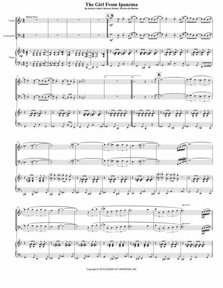 The Girl From Ipanema For Violin Cello Piano Page 2