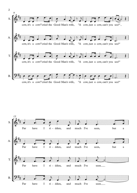 The Good Man English Folk Song Arranged For A Cappella Choir Page 2