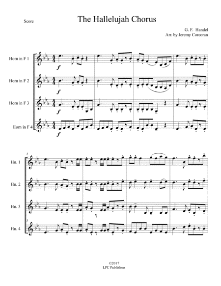 The Hallelujah Chorus For French Horn Quartet Page 2