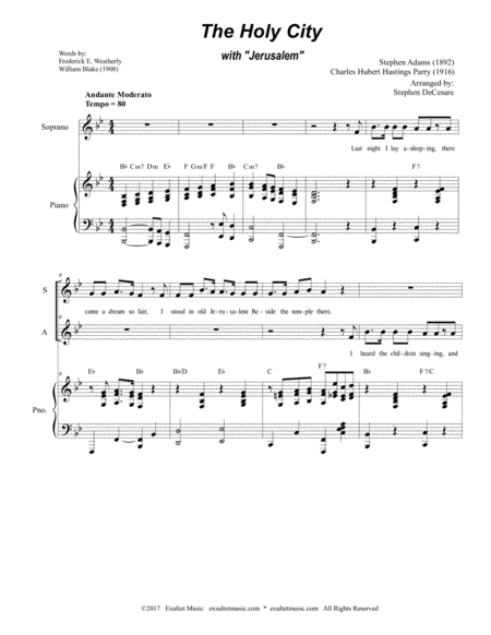 The Holy City With Jerusalem Duet For Soprano Alto Solo Page 2