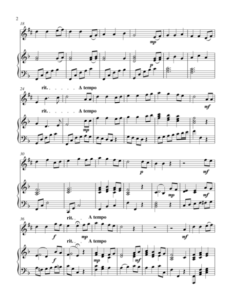 The Holy Infants Manger Treble Eb Instrument Solo Page 2