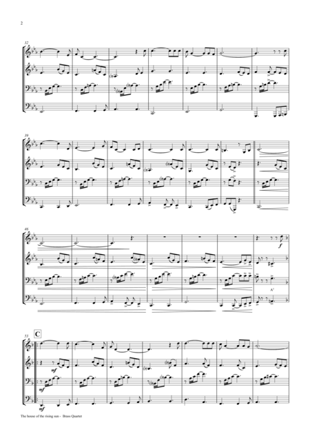 The House Of The Rising Sun Brass Quartet Page 2