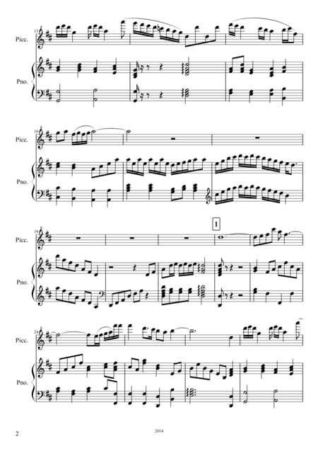 The Hummingbird Piccolo And Piano Page 2