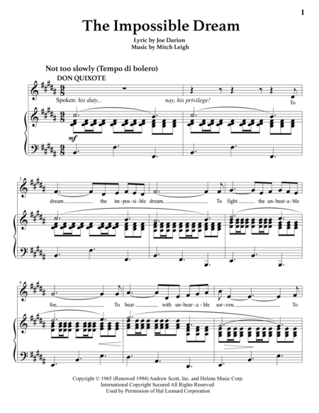 The Impossible Dream B Major Page 2