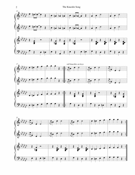 The Knuckle Song For Piano Duet Page 2