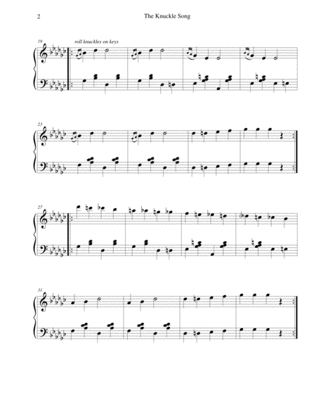 The Knuckle Song For Piano Solo Page 2