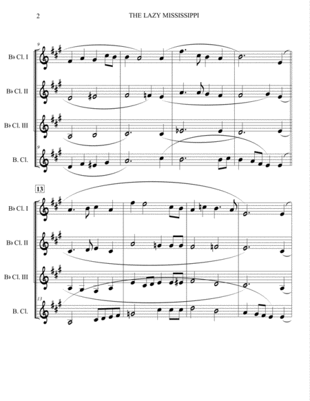 The Lazy Mississippi Clarinet Quartet Page 2