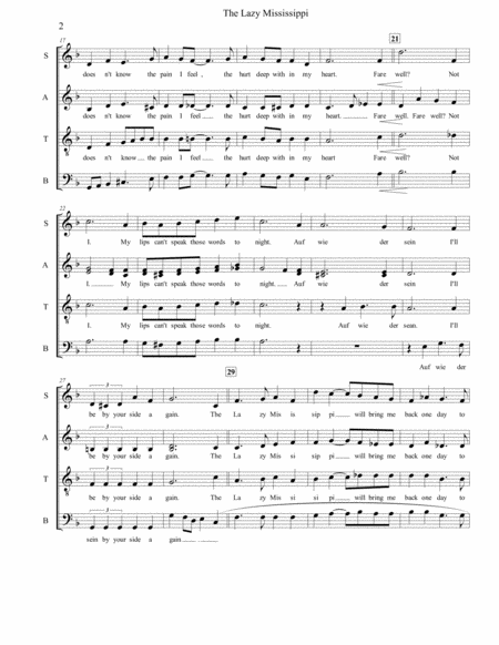 The Lazy Mississippi Satb Parts Only Page 2