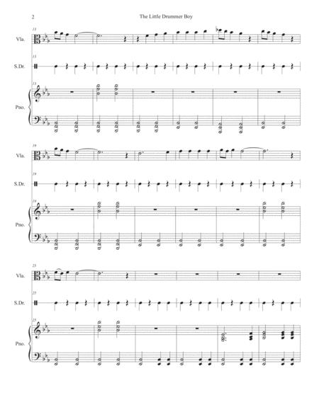 The Little Drummer Boy Viola Solo And Piano Page 2