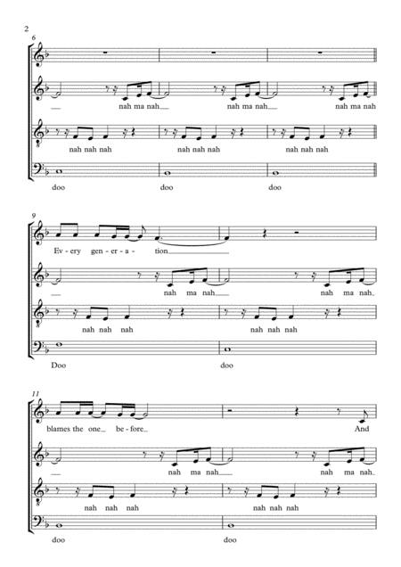 The Living Years Arranged For A Capella Choir Page 2