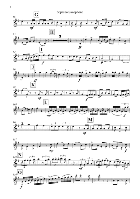 The Lone Ar Ranger Saxophone Quintet Set Of Parts X5 Page 2