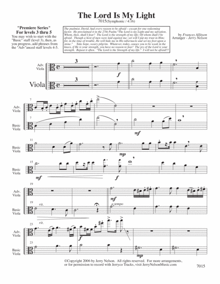 The Lord Is My Light Arrangements Level 3 5 For Viola Written Acc Hymns Page 2