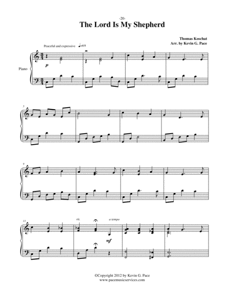 The Lord Is My Shepherd Piano Solo Page 2