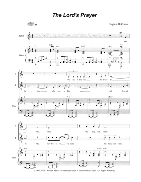 The Lords Prayer Duet For Soprano And Tenor Solo Page 2