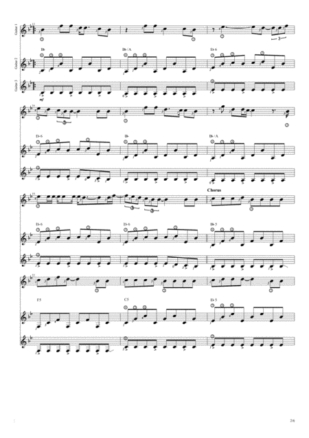 The Man Who Cant Be Moved Trio Guitar Score Page 2
