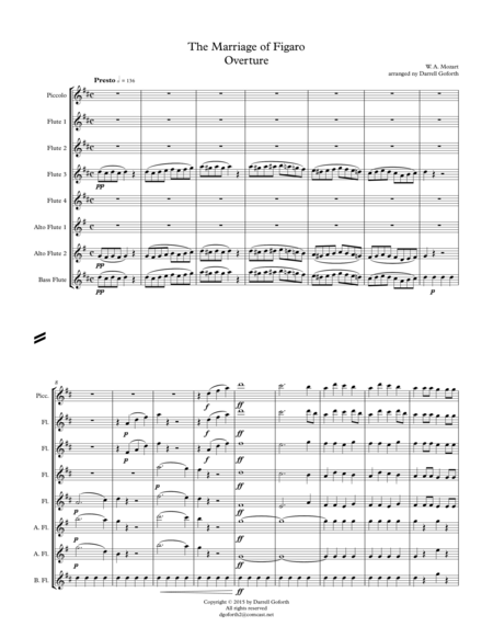 The Mariage Of Figaro For Flute Choir 1 Overture Page 2