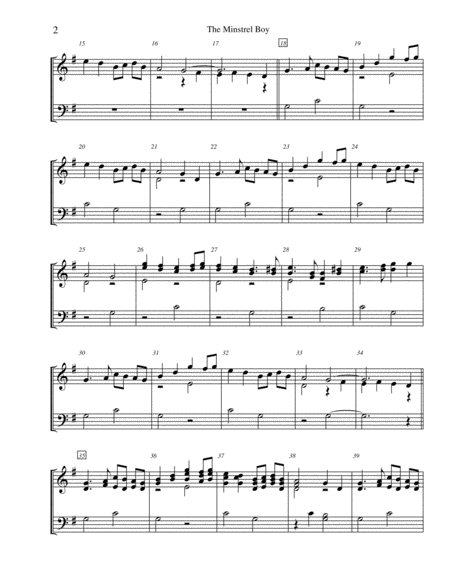 The Minstrel Boy For 2 Octave Handbell Choir Page 2