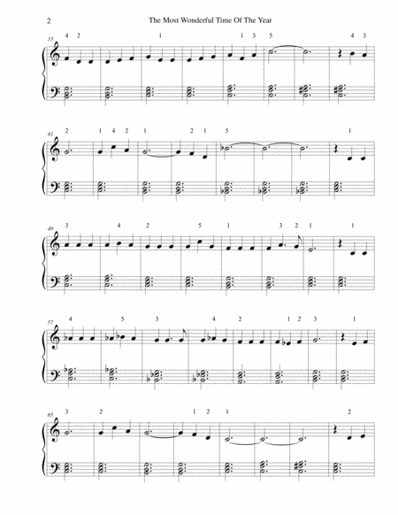 The Most Wonderful Time Of The Year For Easy Piano Page 2