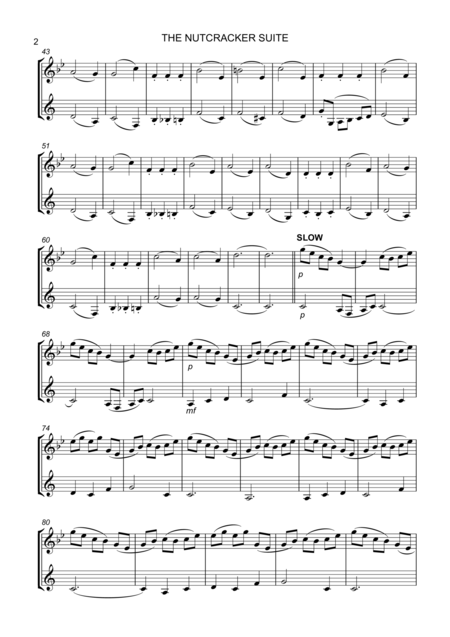 The Nutcracker Suite Flute Clarinet Duet Waltz Of The Flowers The Magic Castle On The Mountain Of Sweets Dance Of The Reed Flutes Page 2