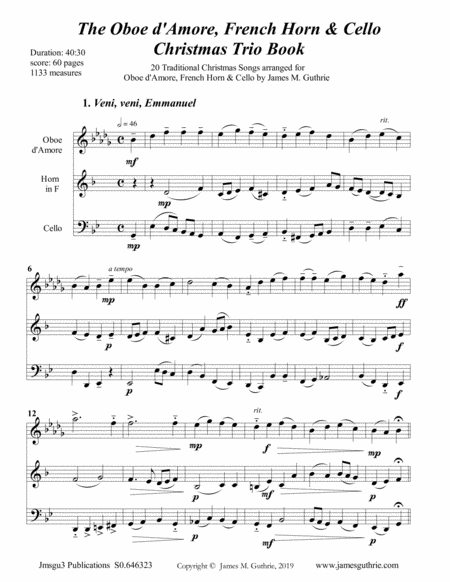 The Oboe D Amore French Horn Cello Christmas Trio Book Page 2